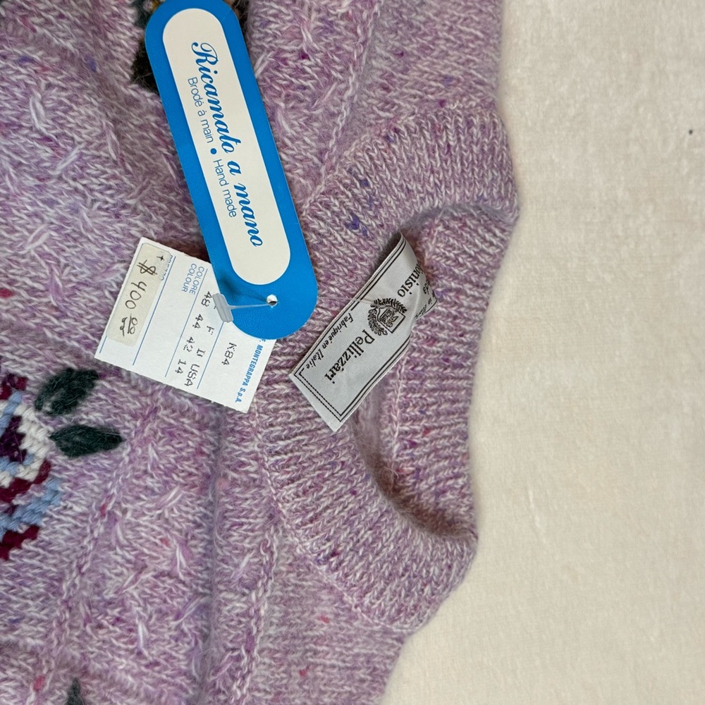 Brand New Angora & Wool Sweater with Embroidery - Picture 5 of 15